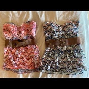 Almost Famous Strapless Tops Juniors Medium